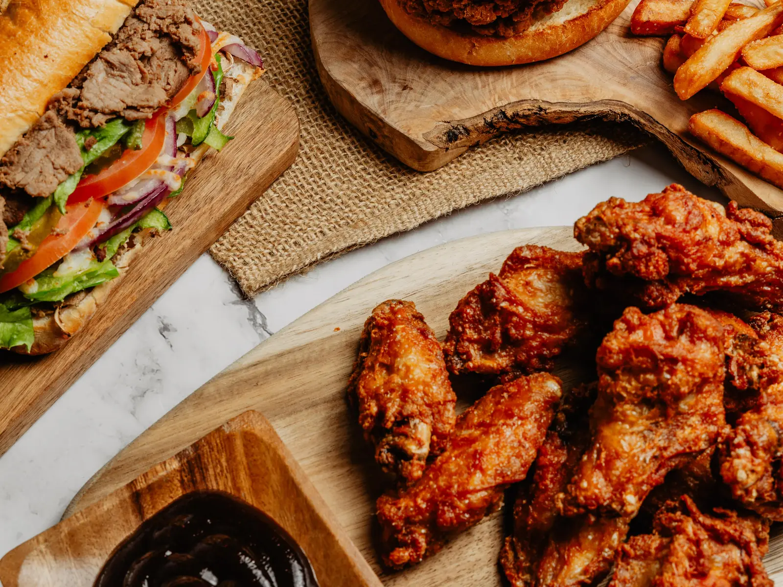 Service en salle — grande tablée